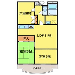 エステート北佐古の物件間取画像